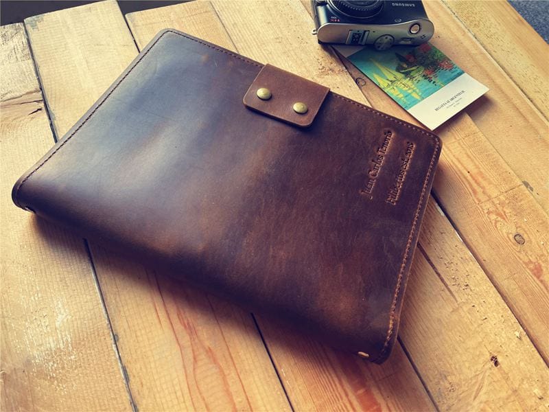 Personalized Genuine Leather Scrapbook Journal, Handmade Leather