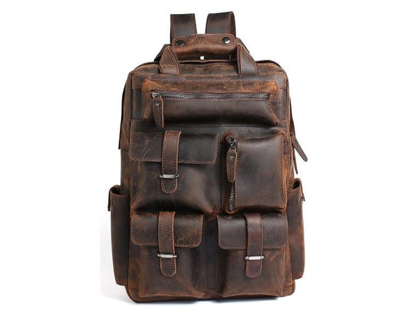 Brown Genuine Leather Laptop Bag, Capacity: 20 Kg