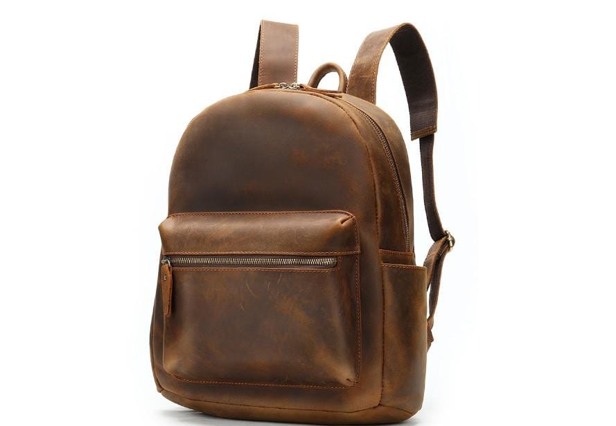 American Leather Co. Brown Leather Adjustable Strap Backpack Purse