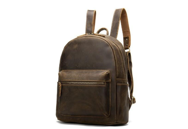 Very Light Genuine Leather Backpack in Camel Brown Color - Etsy