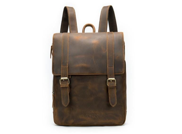 Brown Leather Backpack Vintage Backpack for Women Leather -  Israel
