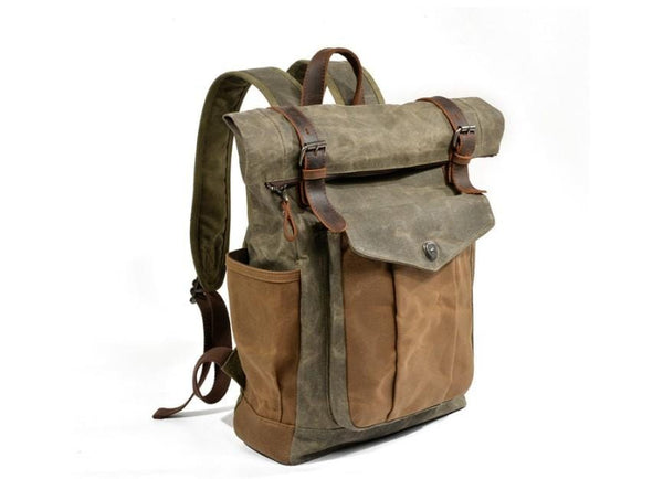 Designer Waxed Canvas Backpack Purse Bag – LeatherNeo
