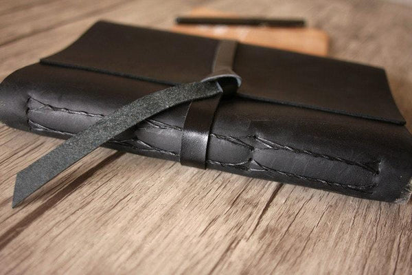 Black Leather Guest Book