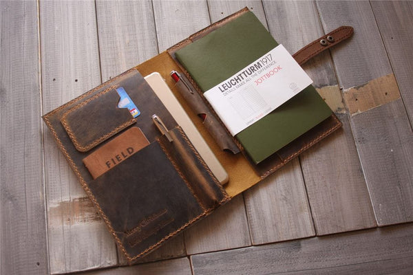 Personalized Leuchtturm1917 Notebook Cover, Leather Cover for A5
