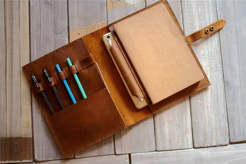 Brown Leather Sketchbook A5 Cover, Handcrafted