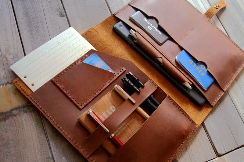 Leather iPad Envelope Sleeve Case - rubyworkshop