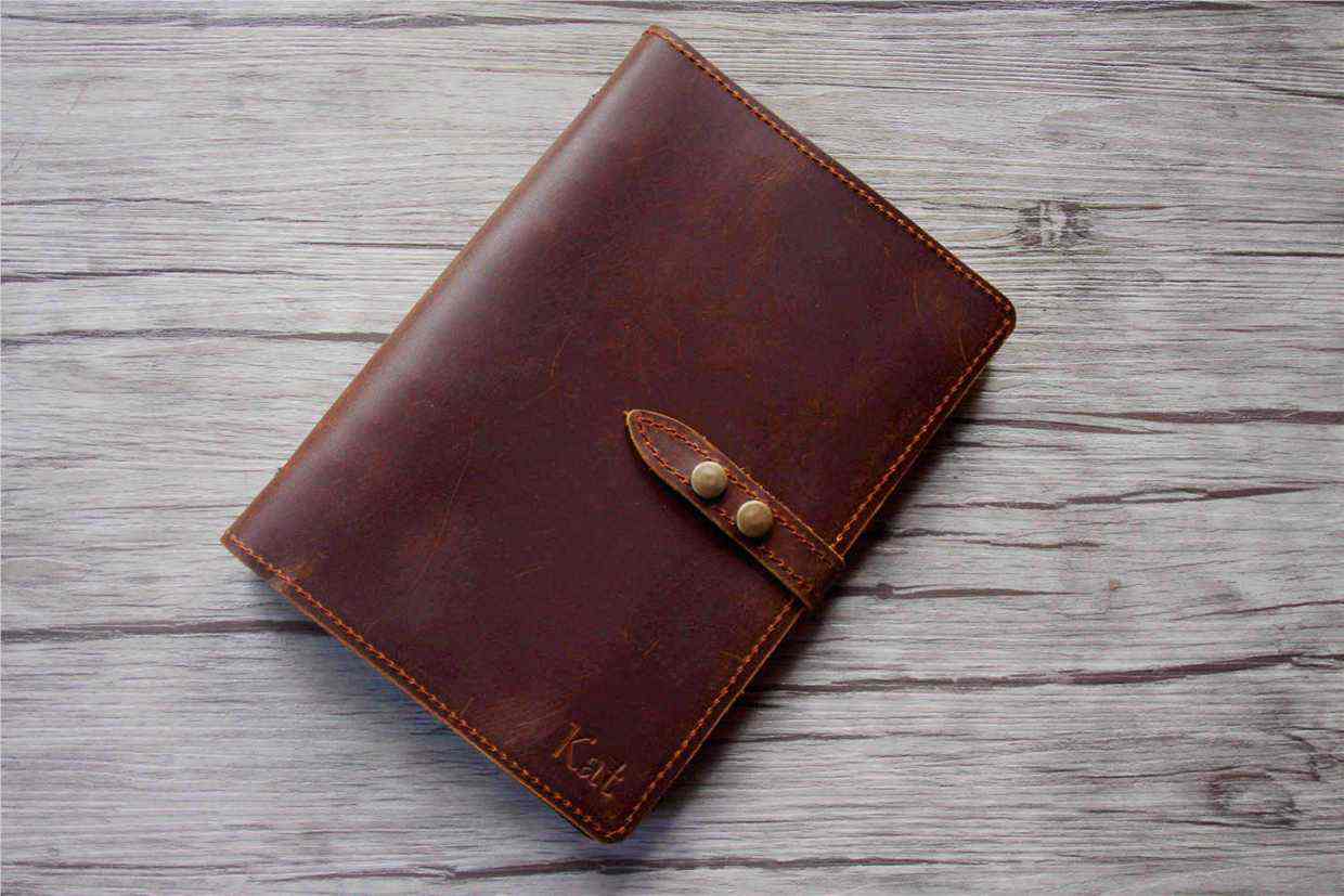Handmade Leather Sketchbook Cover with Optional Personalization
