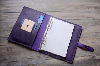 Custom Unlined Leather Sketchbook or Notebook, Dark Purple – Absolutely EVO