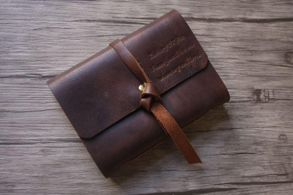 Handmade Leather Sketchbook Cover with Optional Personalization