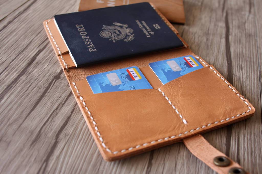Monogrammed Leather Passport Holders & Sleeves